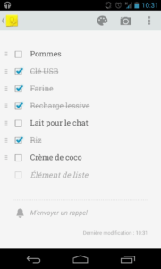 liste de course avec google keep cloud sans papier greenit