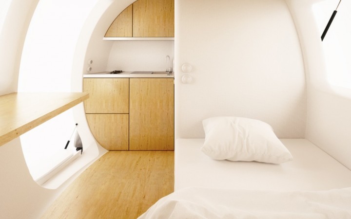 Ecocapsule caravane geek interieur