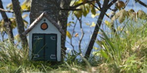 Petite maison en bois au bord de l'eau en Ecosse